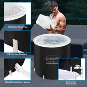 75 × 75 cm Foldable Cold-Plunge Tub with Lid