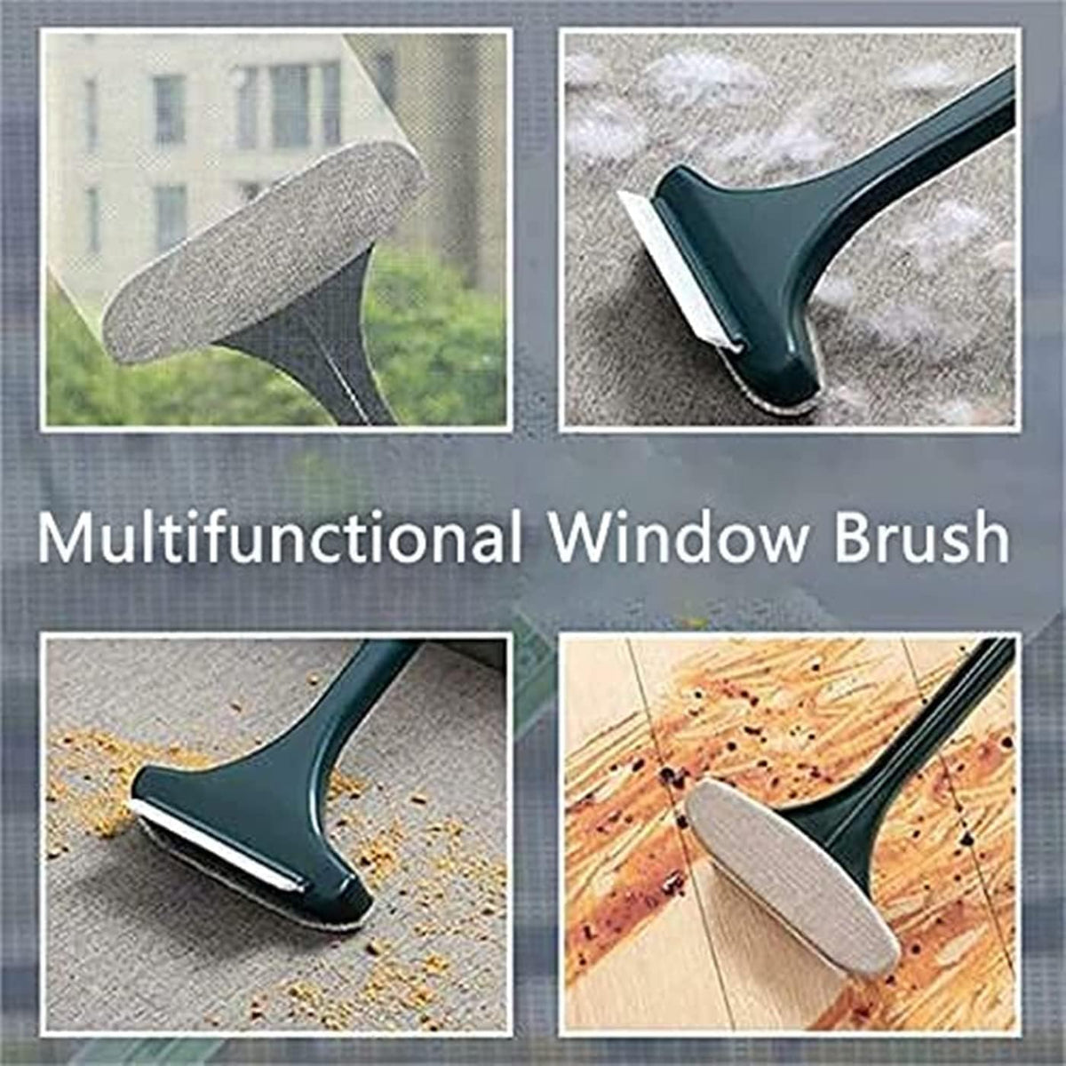2-in-1 Extendable Window Screen Brush & Squeegee