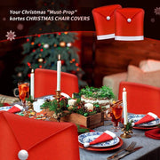 6-Pack Santa Hat Christmas Dining Chair Covers