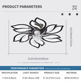 Low Profile Ceiling Fans with Lights, Modern Dimmable Flower Shape Ceiling Light Fan with Remote Control/app Control,Timing 6 Gear Speeds Fan Ceiling Lamp.