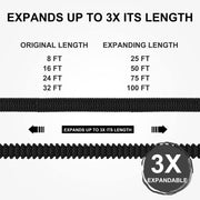 Expandable Garden Hose with 9-Function Zinc Nozzle