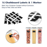 16 Pieces Airtight Food Storage Containers Set for Kitchen & Organisation - Pantry Storage Organiser, Cereal Storage Containers with 100% Leak-Proof Lids Ideal for Dry and Wet Food