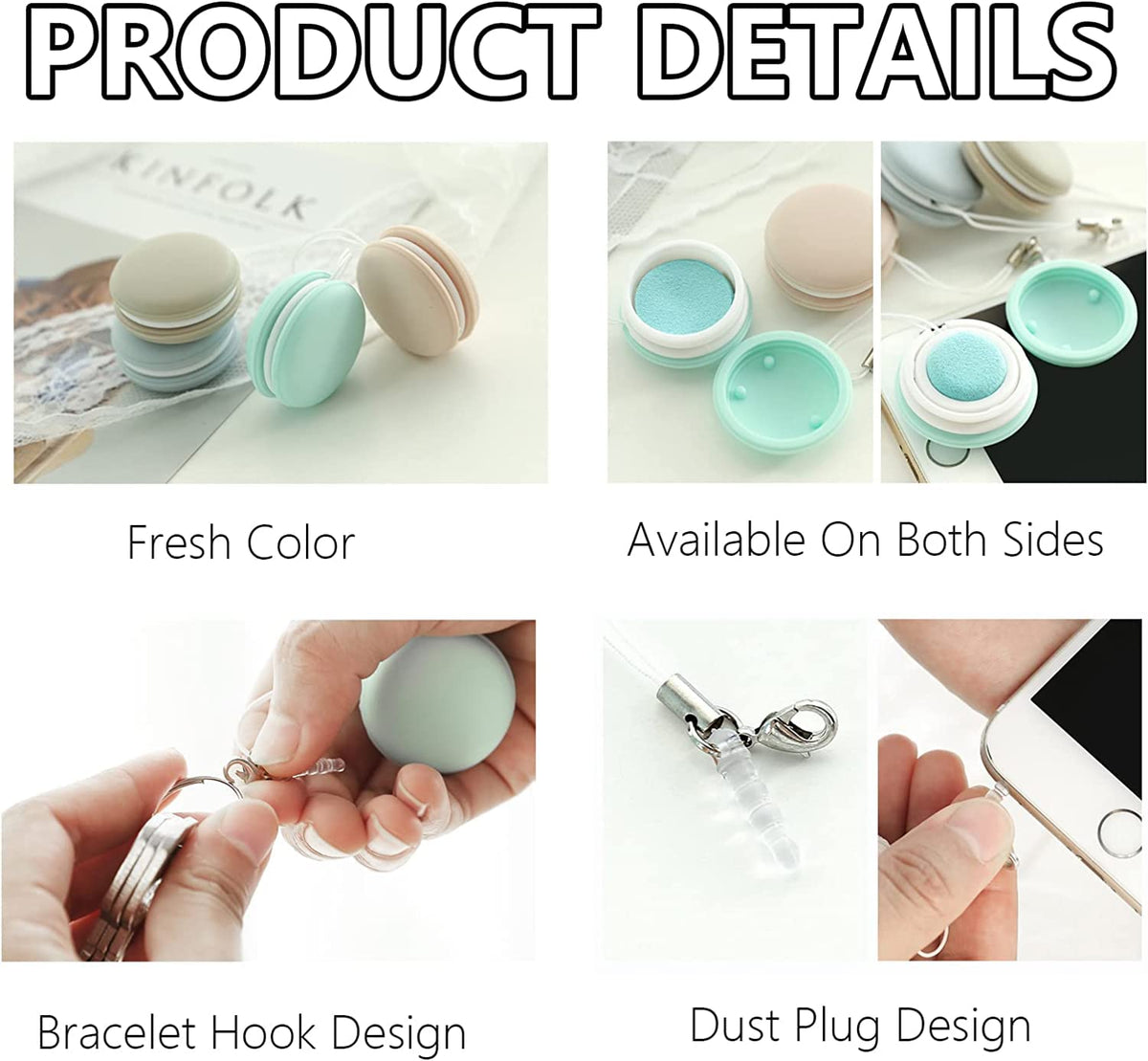 Mini Microfiber Screen-Cleaner Keychains – 4 Pack