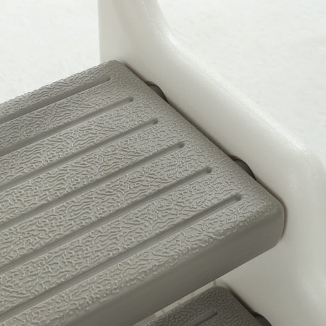 Step Stool for Kids,Toddler Step Stool with Handles and Non-Slip Steps, Two Step Stool for Toilet,Toddler Children Potty Training Kitchen Foot Stool,Gray