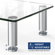FITUEYES Clear Tempered-Glass Monitor Riser – 38.5cm