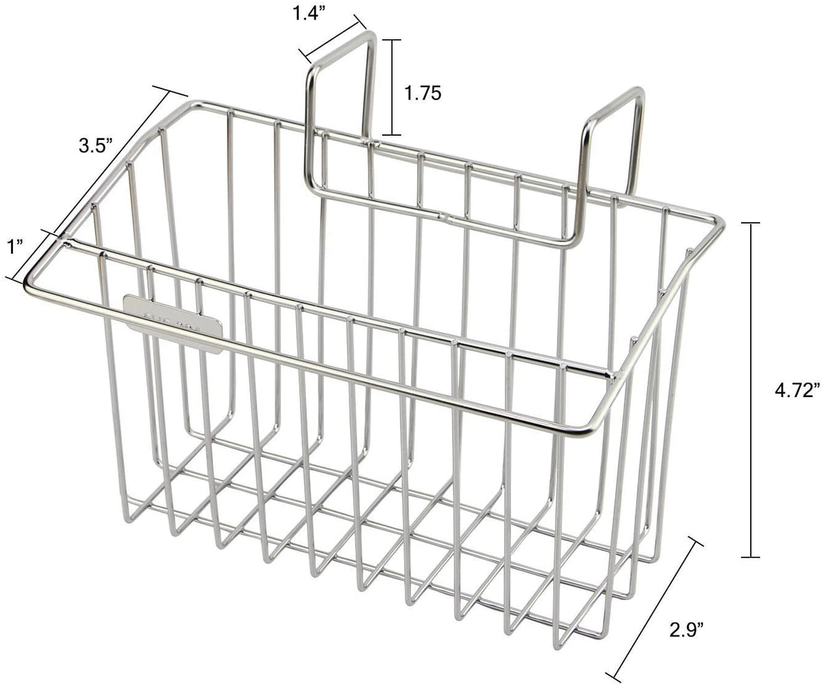 Sponge Holder, Sink Caddy Kitchen Brush Soap Dishwashing Liquid Drainer Rack - Stainless Steel