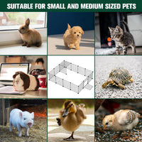16-Panel Modular Metal Small-Animal Playpen with Door