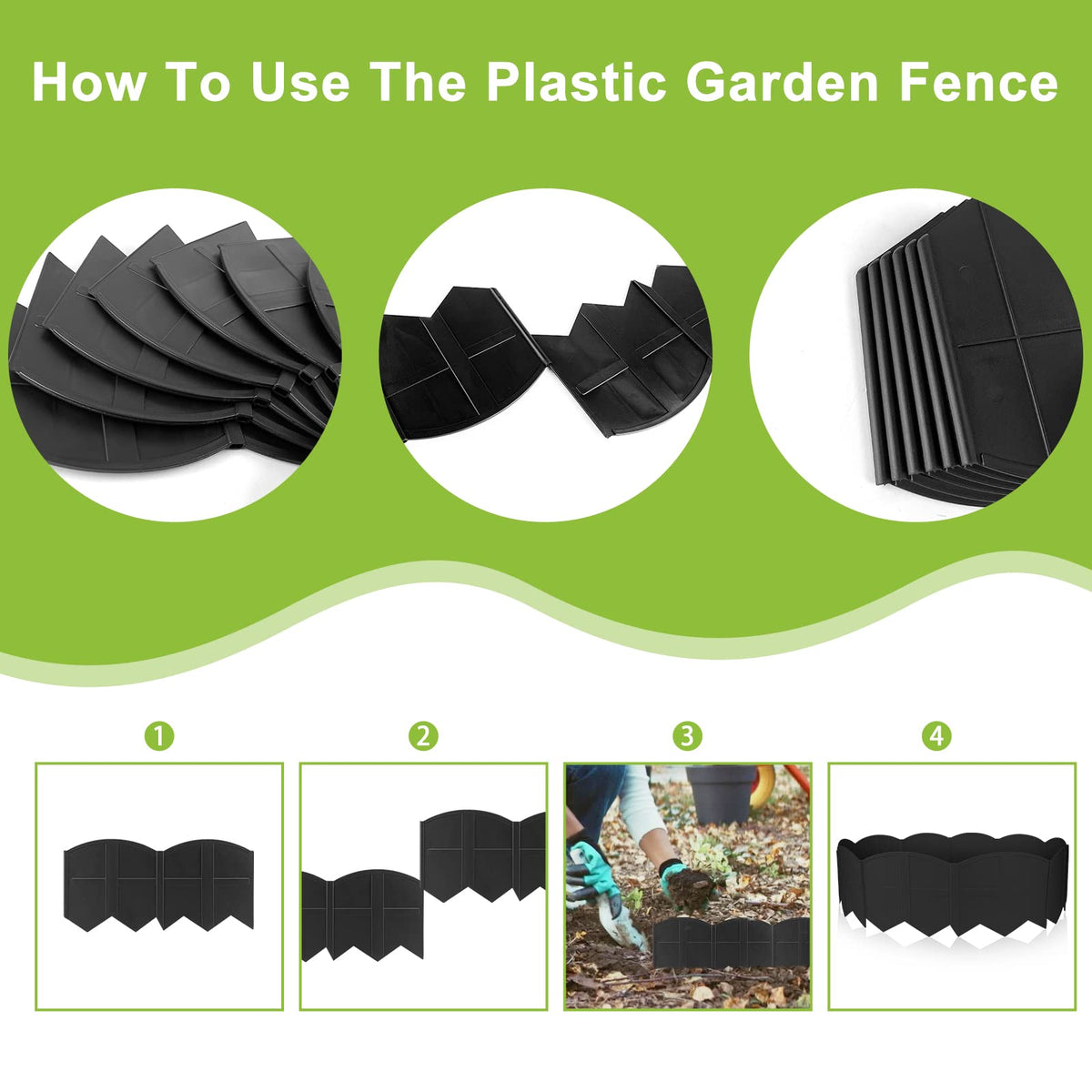 Interlocking Flexible Garden Edging – 20 Pieces