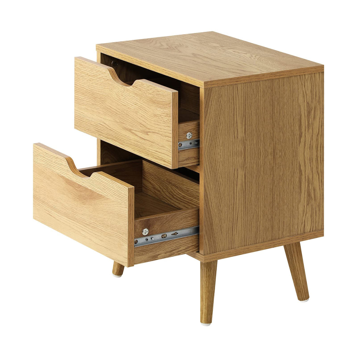Wooden Bedside Table with 2 Drawers