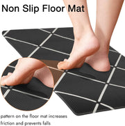 Black Waterproof Anti-Fatigue Kitchen Mat