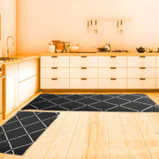 Black Waterproof Anti-Fatigue Kitchen Mat