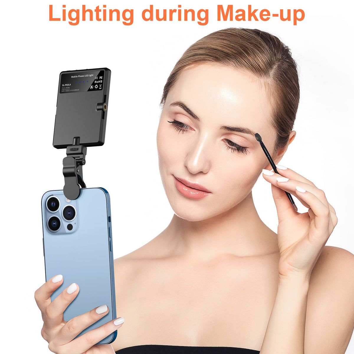 Rechargeable 60-LED Selfie & Video Light – Clip Mount