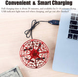 Hand Operated Drones for Kids or Adults - Air Magic Scoot Hands Free Mini Drone Helicopter, Easy Indoor UFO Flying Ball Drone Toys for Boys or Girls (RED)