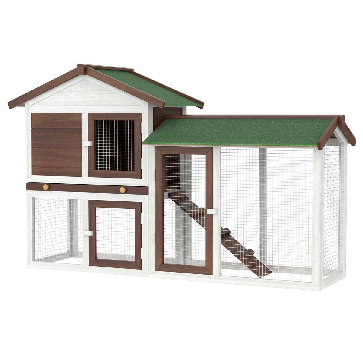 Large Wooden Small-Animal Hutch & Run