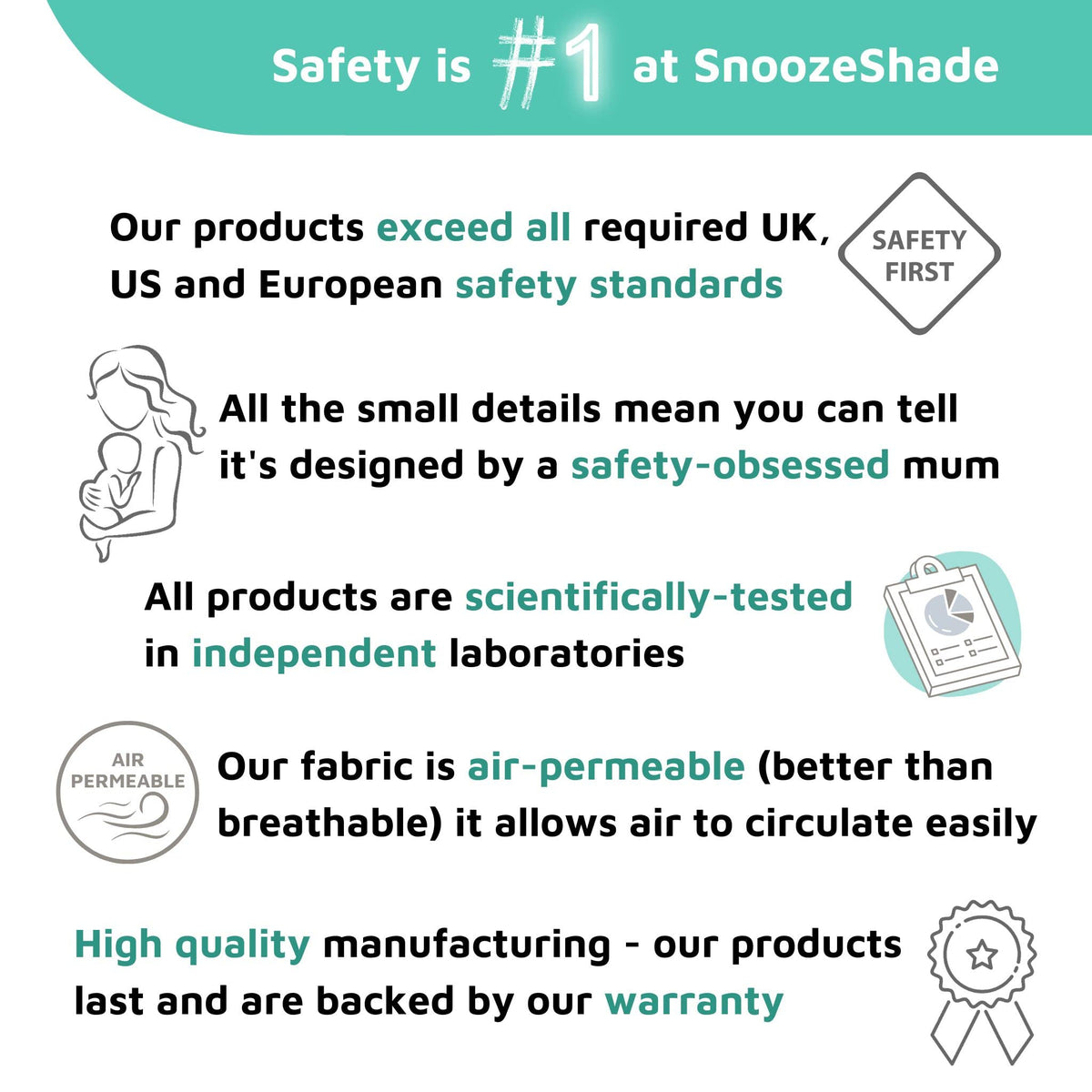 Universal Baby Pram & Stroller Sunshade (6m+) | UV Cover & Mosquito Net for Baby Strollers | Blocks up to 97.5% UV (UPF40+) | Portable Blackout Blind to Help Baby Sleep | SnoozeShade Plus Deluxe