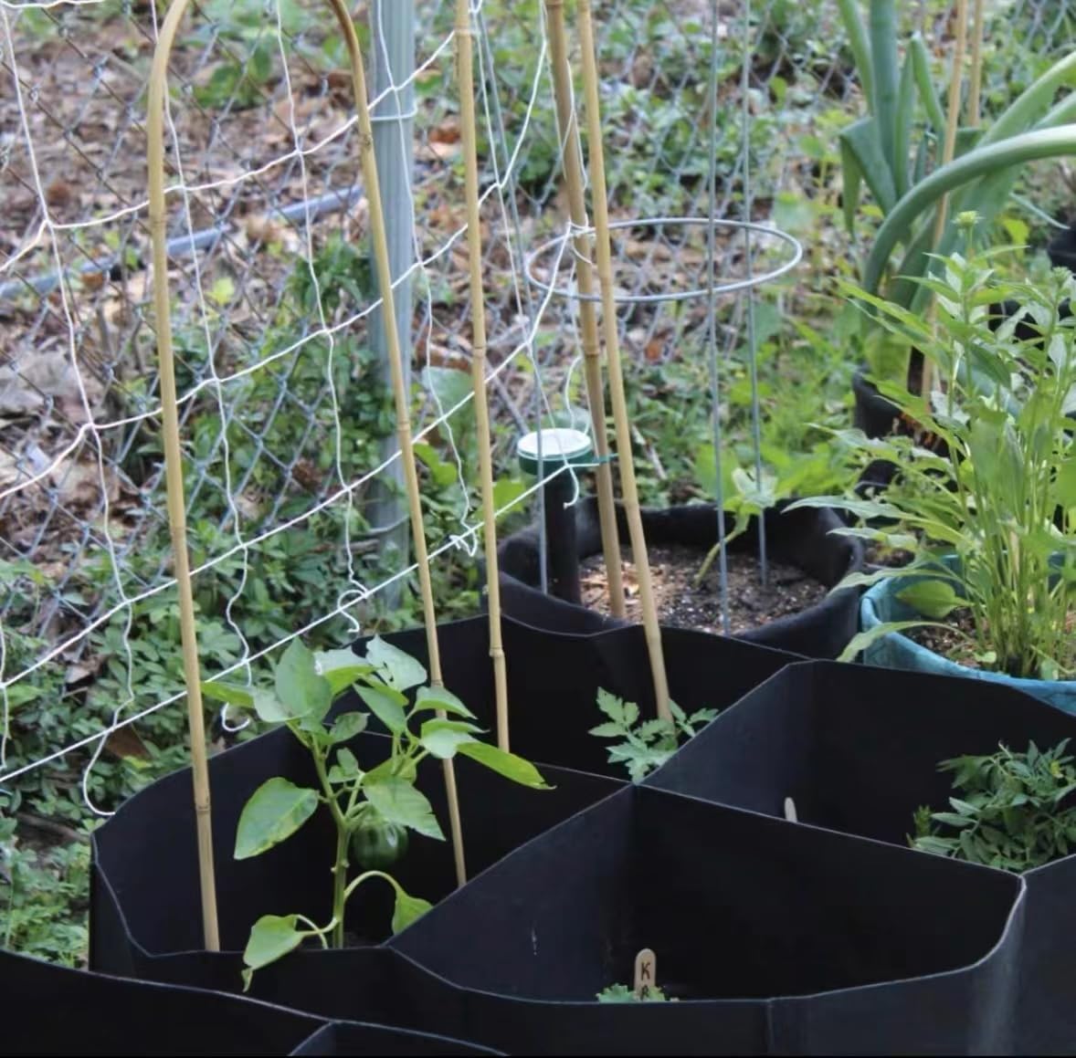 128-Gallon 8-Section Fabric Raised Garden Bed