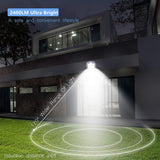 Solar Motion Sensor Light Outdoor - 2400Lumens LED Spotlight 8-Watt IP66 Waterproof, Wireless Solar Flood Security Light for Porch Garden Patio Driveway Pathway