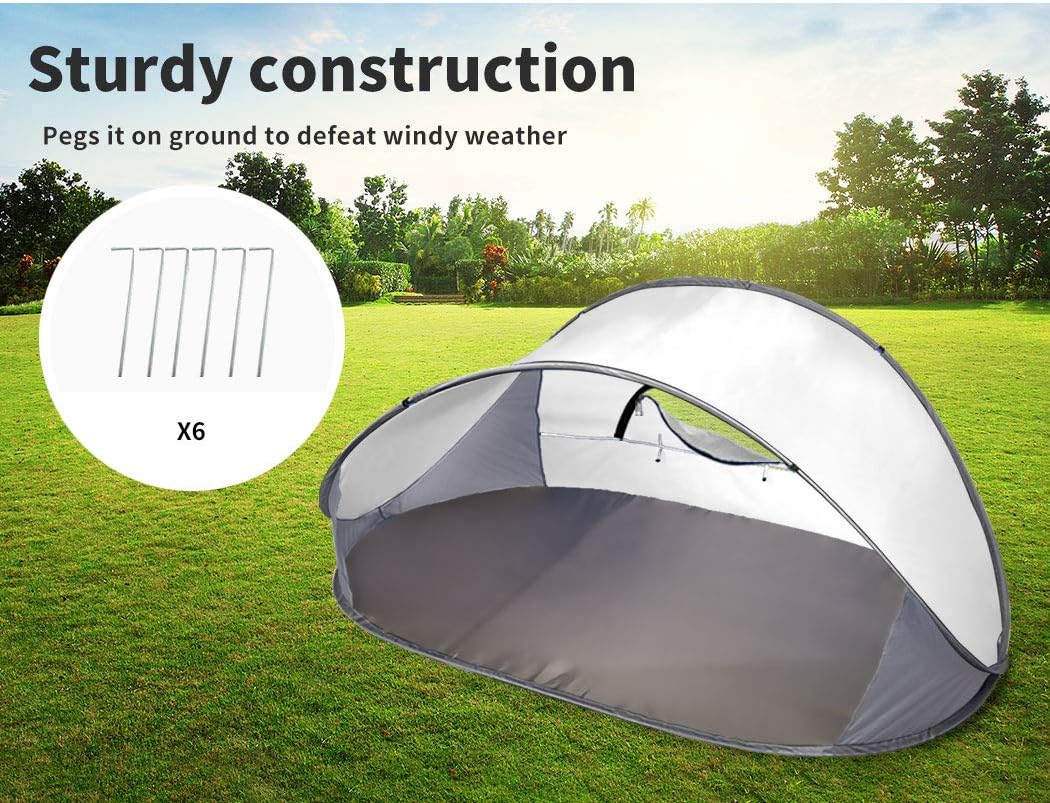 4-Person Pop-Up Beach & Camping Shelter with Carry Bag