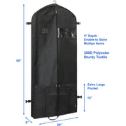 60-Inch Extra-Wide Garment Bag with Accessory Pockets