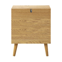 Wooden Bedside Table with 2 Drawers