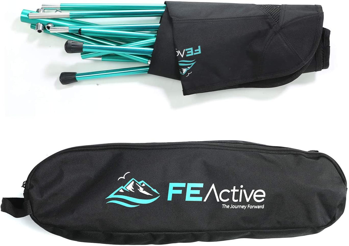 FE Active Folding Camping Chair - Compact, Lightweight & Portable Outdoor Chair. Great Camping Chairs for Adults & Kids. Ideal Travel, Backpacking, Fishing & Beach Gear