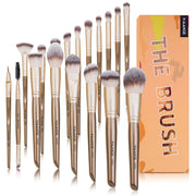 MAANGE 18-Piece Synthetic Makeup Brush Set – Champagne Gold
