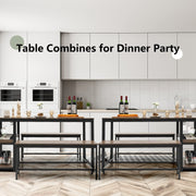 3-Piece Dining Set with Wine Rack & Glass Holder