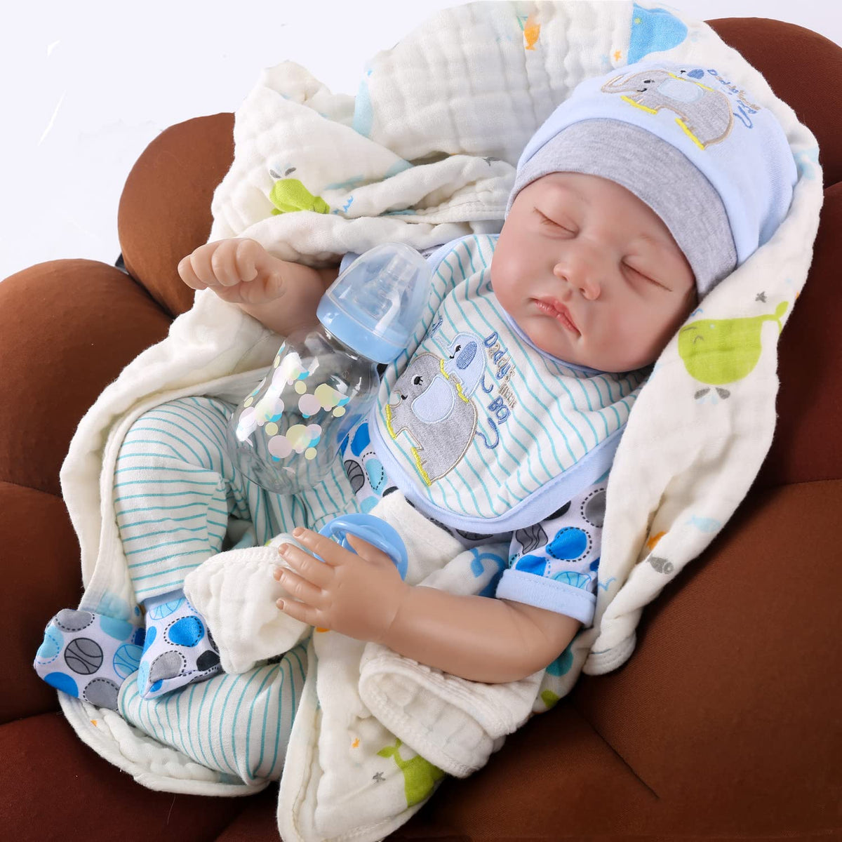 Sleeping Reborn Baby Doll, 22 Inch Lifelike Baby Doll Boy