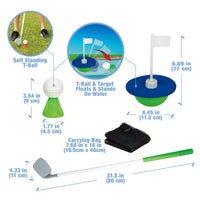Backyard Kids Golf Set with 2 Clubs, 4 Balls & Target