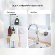 Round-Faucet Stainless-Steel Sink Caddy