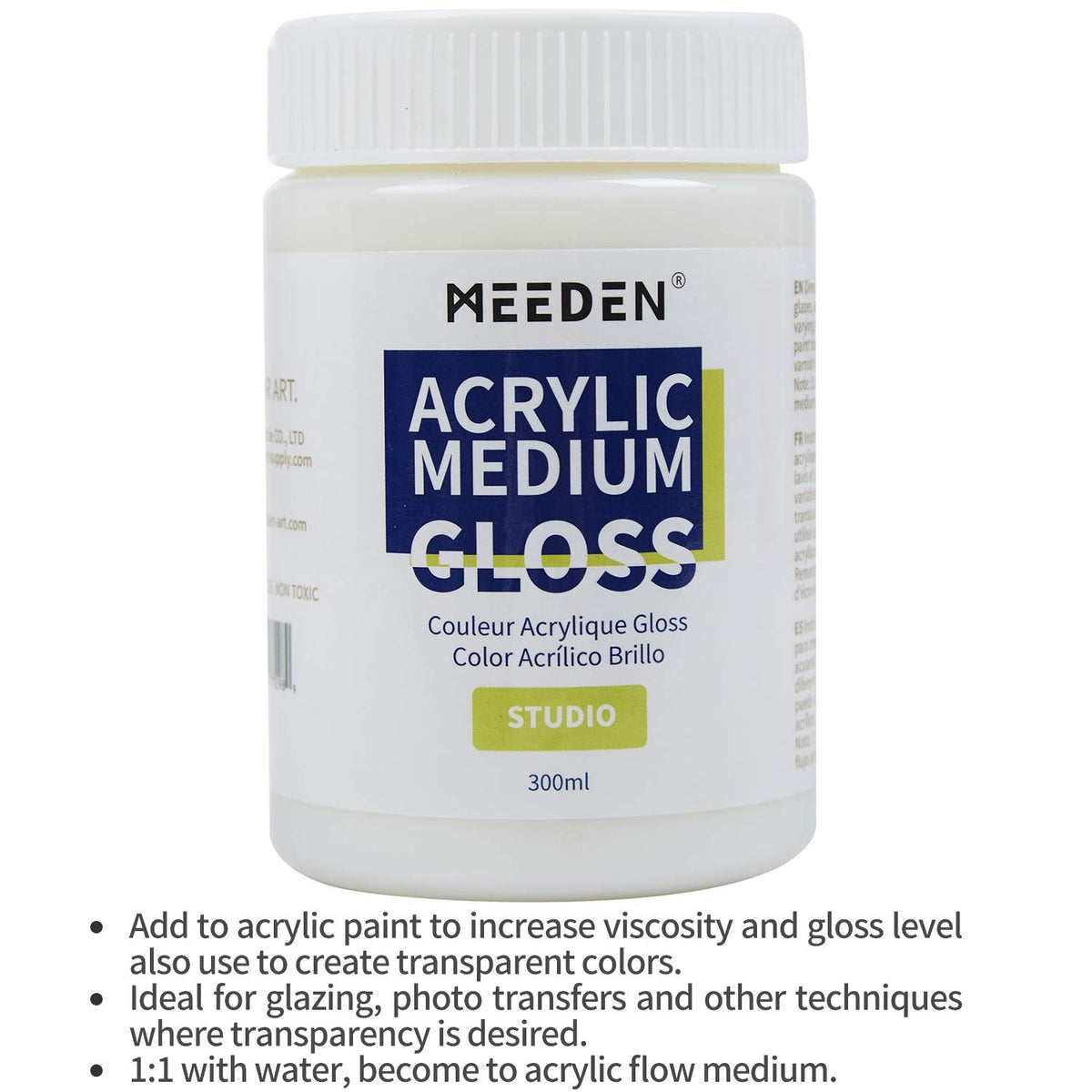 MEEDEN Acrylic Paint Set, 15 Colours 300ml/10.14 oz., Non-Toxic Acrylic Paints for Beginners and Artists to Create Art & DIY Projects on Canvas, Wood, Ceramics, Paper & Glass