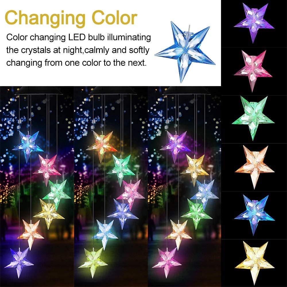 Colour Changing Solar Power Wind Chime