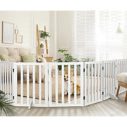 Freestanding Foldable MDF Pet Gate – 3 Sizes, White or Grey