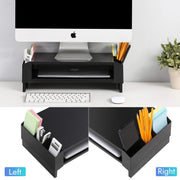 2-Tier Monitor Riser with Side Organiser – 45cm