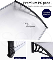 Window Door Awning Outdoor Canopy UV Patio Rain Cover DIY 1M X 1.5M