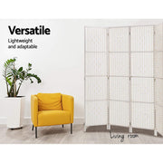 Artiss 4 Panel Screen Room Divider Pine Wood Partition Stand - White