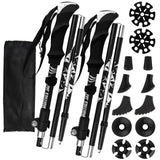Trekking Poles 2 Pack Lightweight Telescopic Hiking Poles, Adjustable and Foldable Hiking Poles for Walking aid, Backpacking, Camping and Hiking