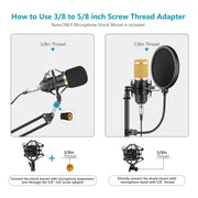 NEEWER 43–46mm Microphone Shock Mount – Black