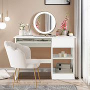 Computer Desk with Drawer, Keyboard Tray & Shelves