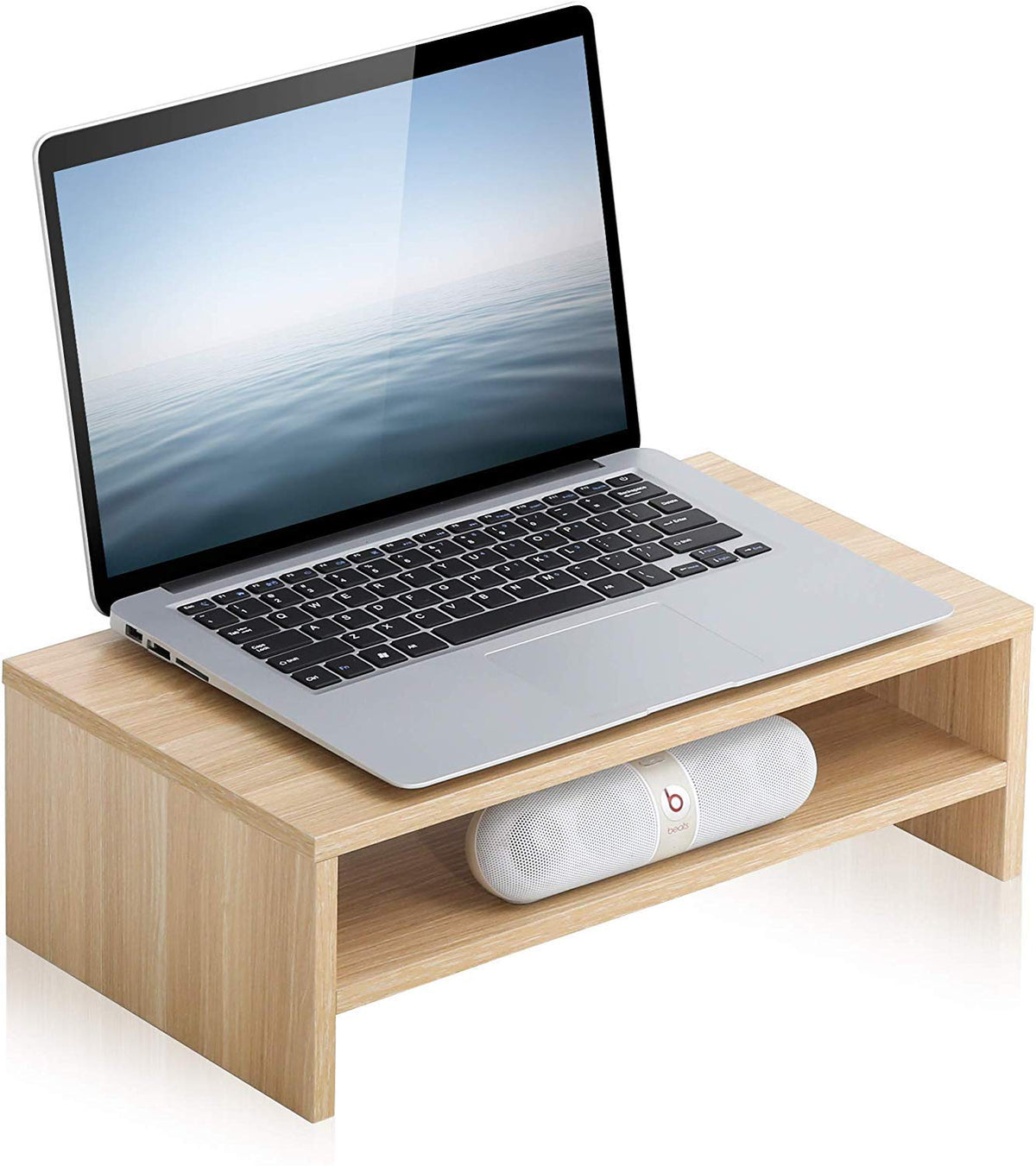 FITUEYES Beige 2-Tier Monitor Riser – 42.5cm