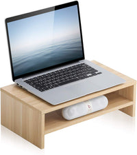 FITUEYES Beige 2-Tier Monitor Riser – 42.5cm