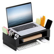 2-Tier Monitor Riser with Side Organiser – 45cm