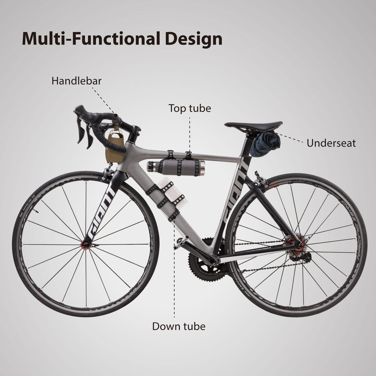 Universal Bike Frame & Handlebar Accessory Strap – 22–88 mm
