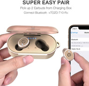 TOZO T10 Bluetooth 5.0 Wireless Earbuds with Wireless Charging Case IPX8 Waterproof TWS Stereo Headphones in Ear Earphones Built in Mic Headset Premium Sound with Deep Bass for Sport Khaki
