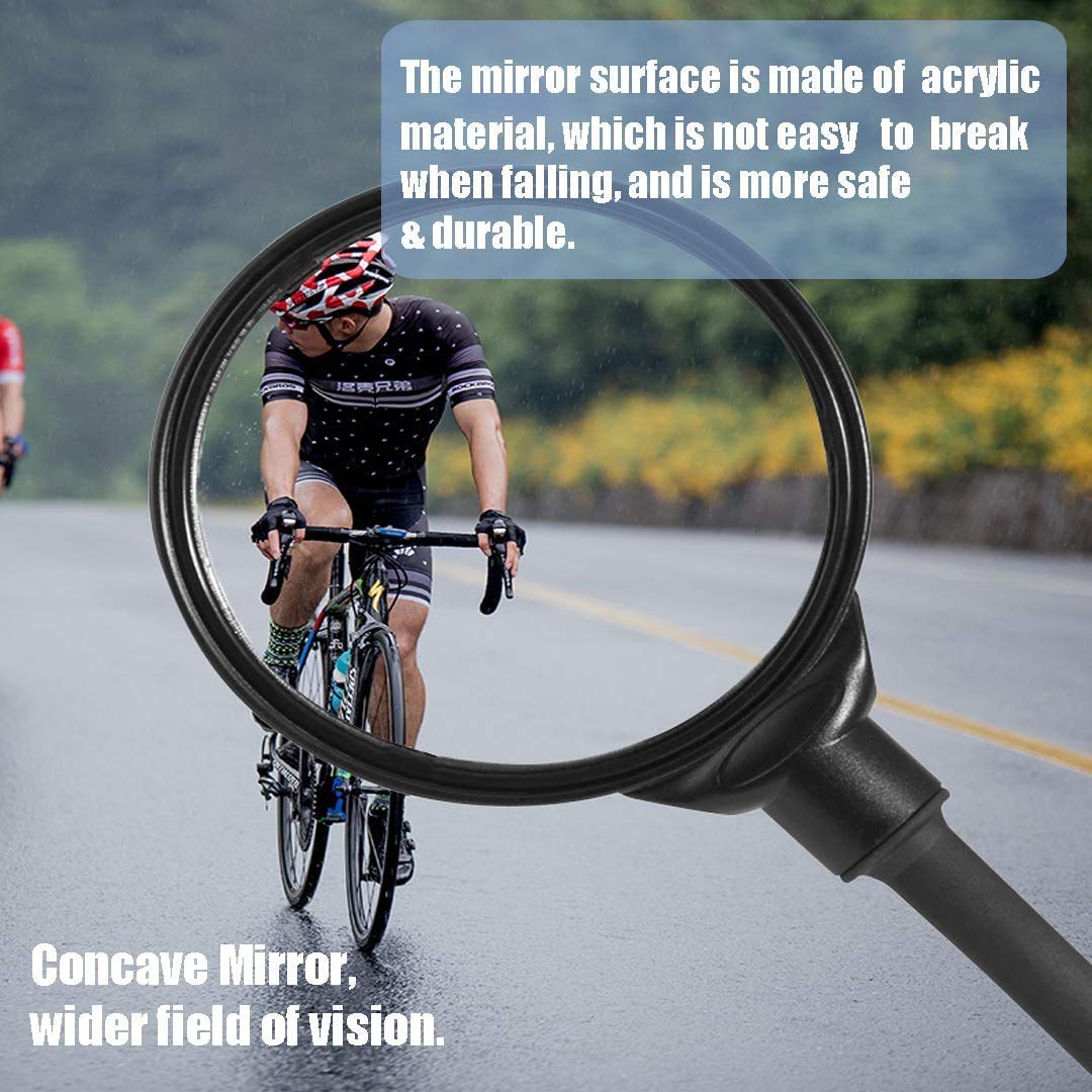Adjustable Convex Bicycle Handlebar Mirrors – 2 Pack