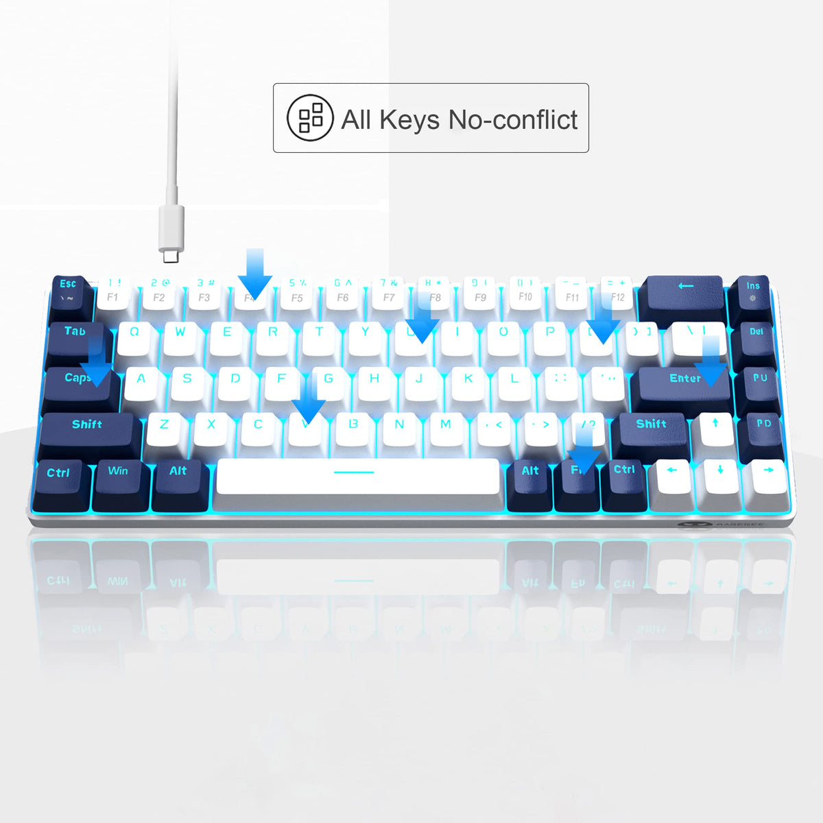 MageGee MK-Box 68-Key Wired Mechanical Keyboard