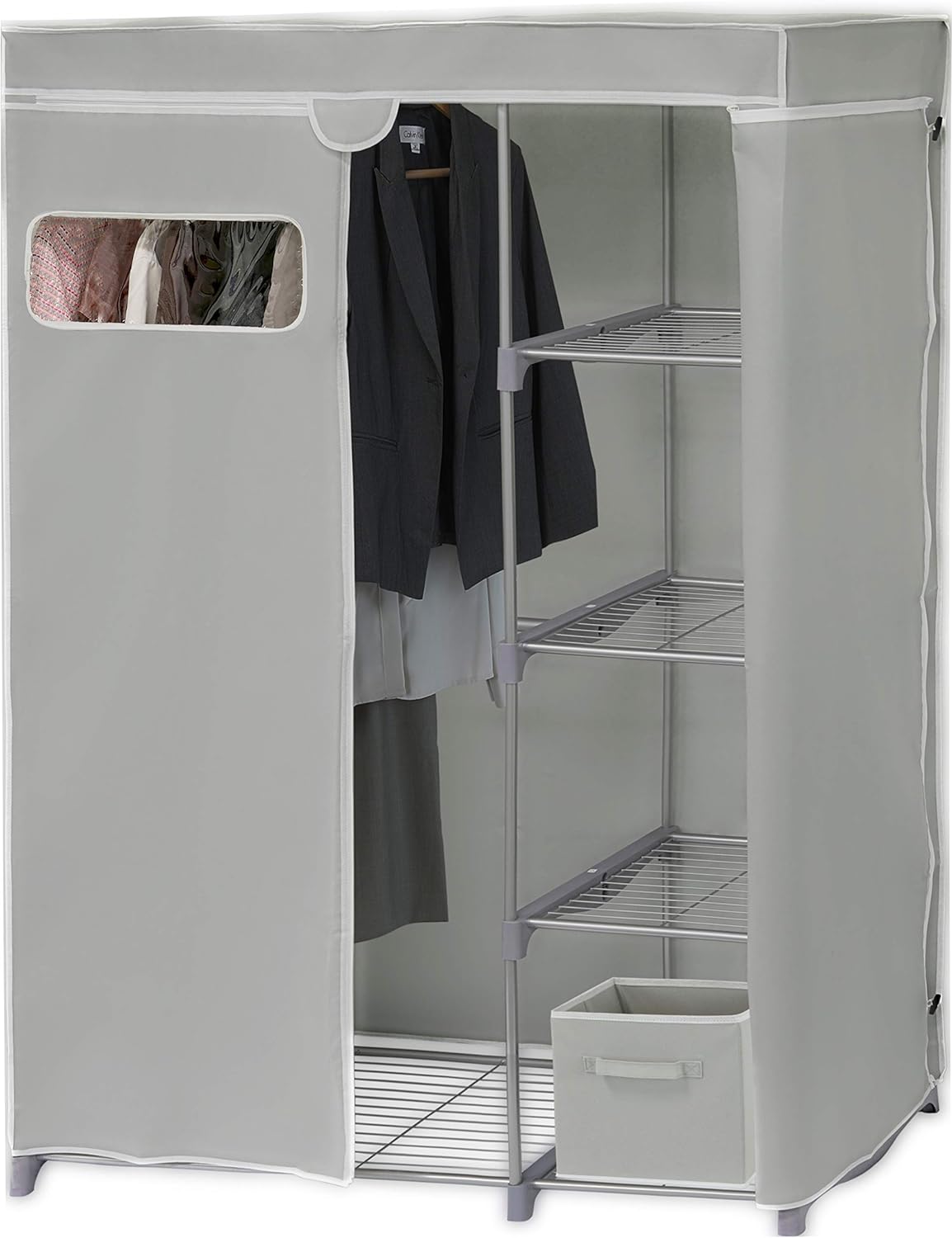 SIMPLE HOUSEWARE Covered Portable Wardrobe – 116.8cm