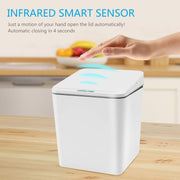 1.5 Gal Touchless Small Trash Can for Desk, Automatic Mini Garbage Can for Coffee Table/Laundry Countertop/Vanity Top, Smart Sensor Car Trash Can with Lid , Cute Waste Bin for Office/Kitchen/Bathroom