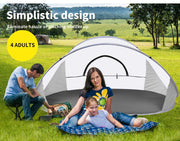 4-Person Pop-Up Beach & Camping Shelter with Carry Bag