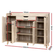 Artiss Shoe Cabinet with 3 Compartments & Drawer – Up to 26 Pairs